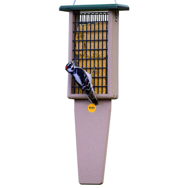 Suet Feeder - Recycled Double Cake for Pileated Woodpeckers