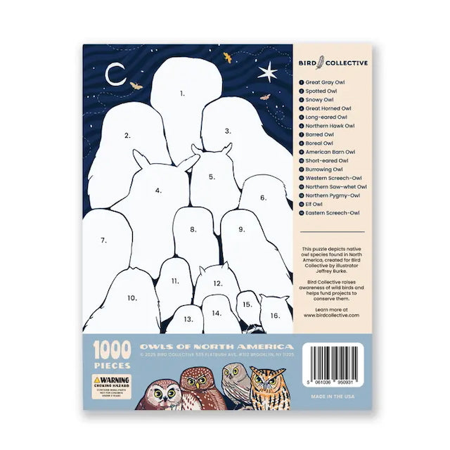 Puzzle - Owls of North America - 1,000 Piece