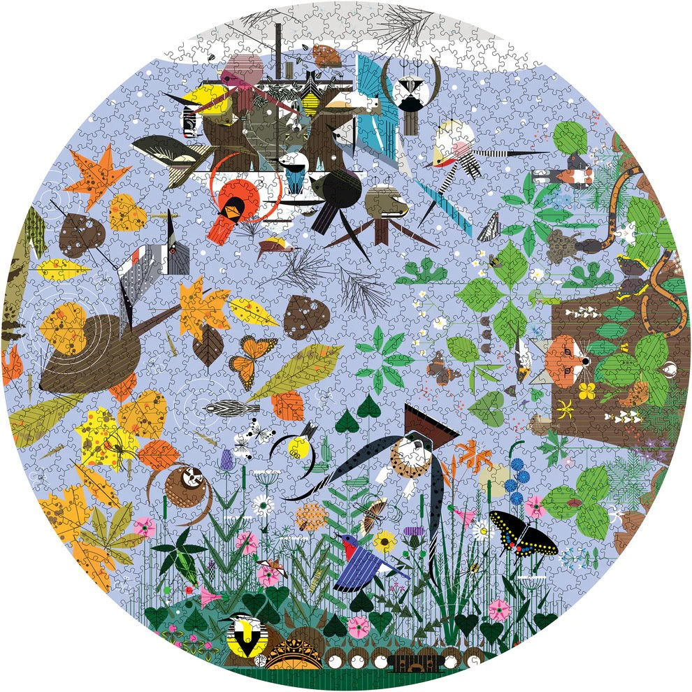 Charley Harper Seasons Circular Puzzle - 1,000 Piece