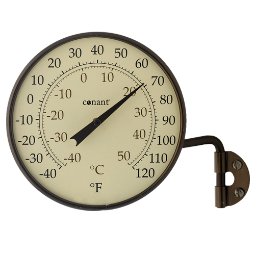 Thermometer - Dial Wall Mount in Bronze Patina
