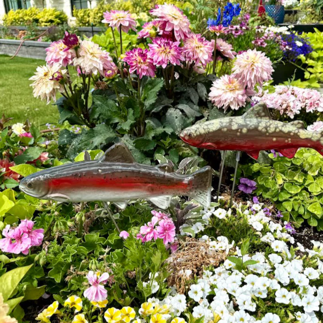 Ceramic Fish Garden Statues