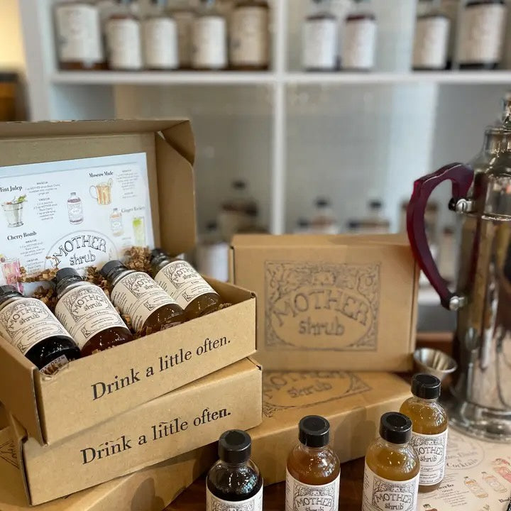 MOTHER Shrub Non-Alcoholic Drinking Vinegar Minis - 4-pack Gift Set