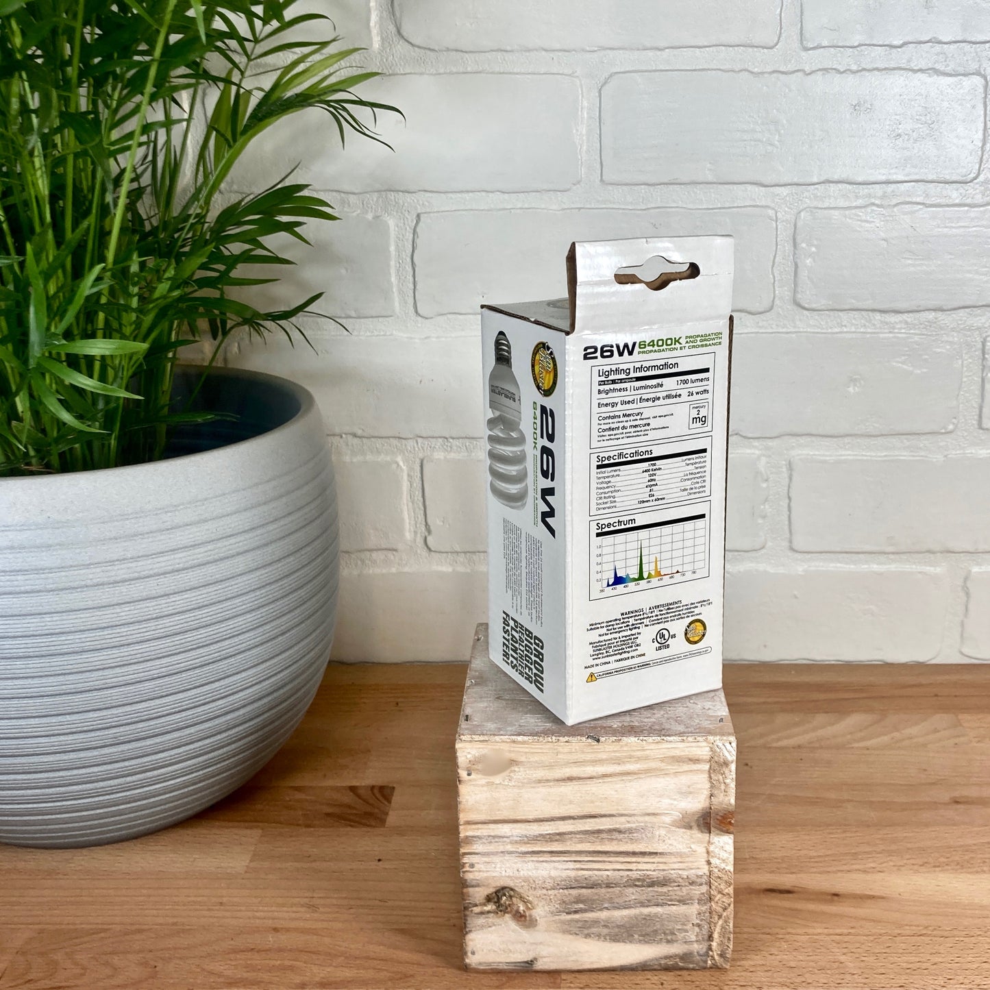 26W CFL 6400K Lightbulb - Single