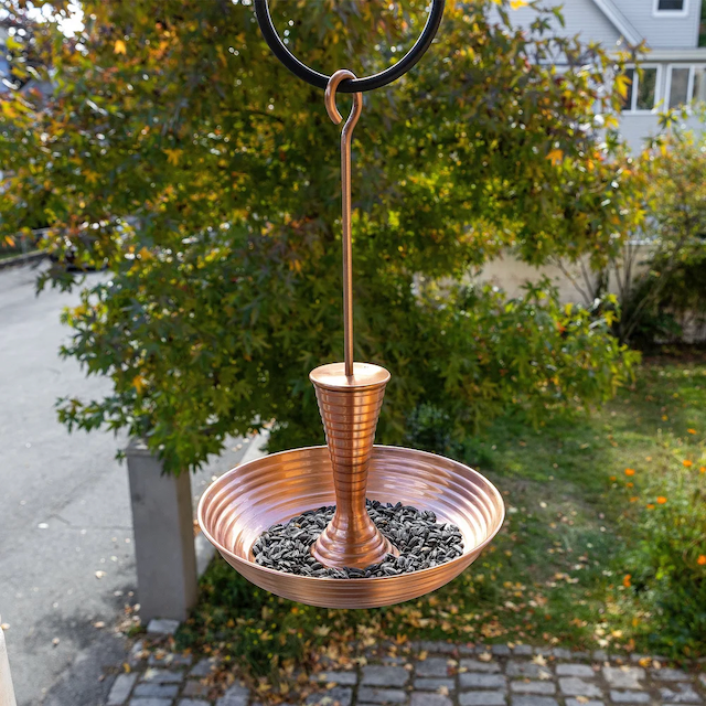 Birdbath - Achla Hanging Droplet Copper-Plated Brass