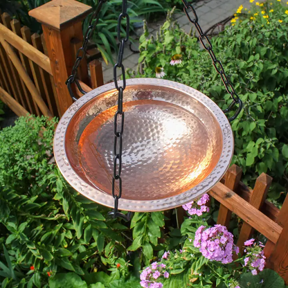 Birdbath - Achla Hanging Copper-plated Brass -12in