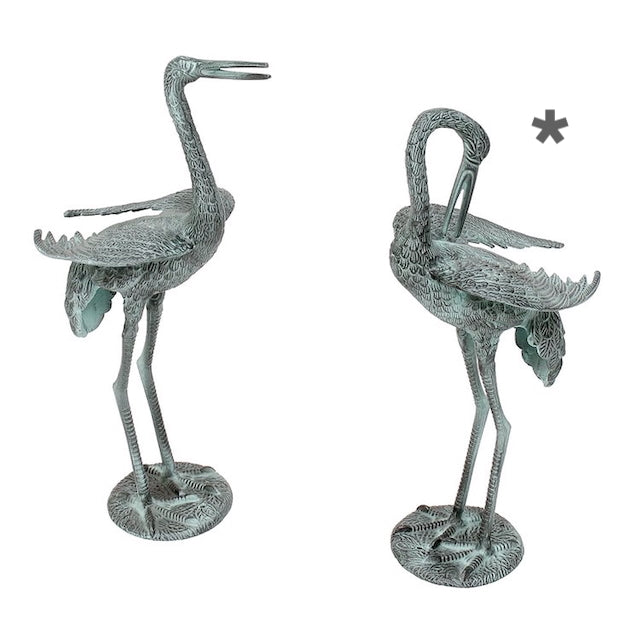 Statues - Preening Crane in Assorted Positions