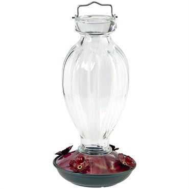 Hummingbird Feeder - Fluted Glass - 20oz