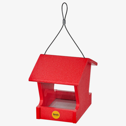Bird Feeder - Hopper - Recycled Fly-Thru with Mesh Screen