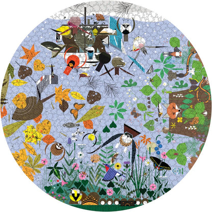 Charley Harper Seasons Circular Puzzle - 1,000 Piece