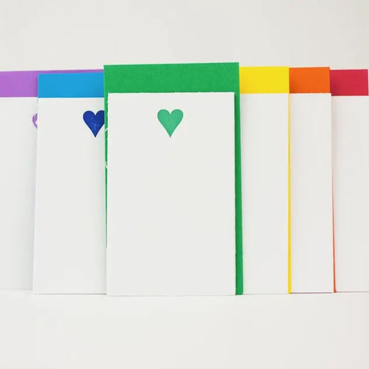 Bruno Press Notecards - Rainbow Hearts (Set)