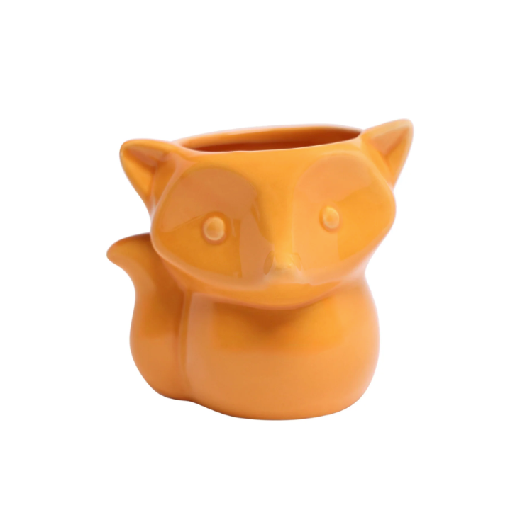 Fox Cachepot - Asst Colors - 3in