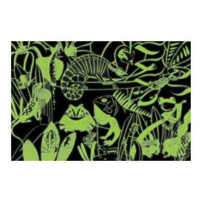 Glow in the Dark Frogs & Lizards Puzzle - 100 pieces