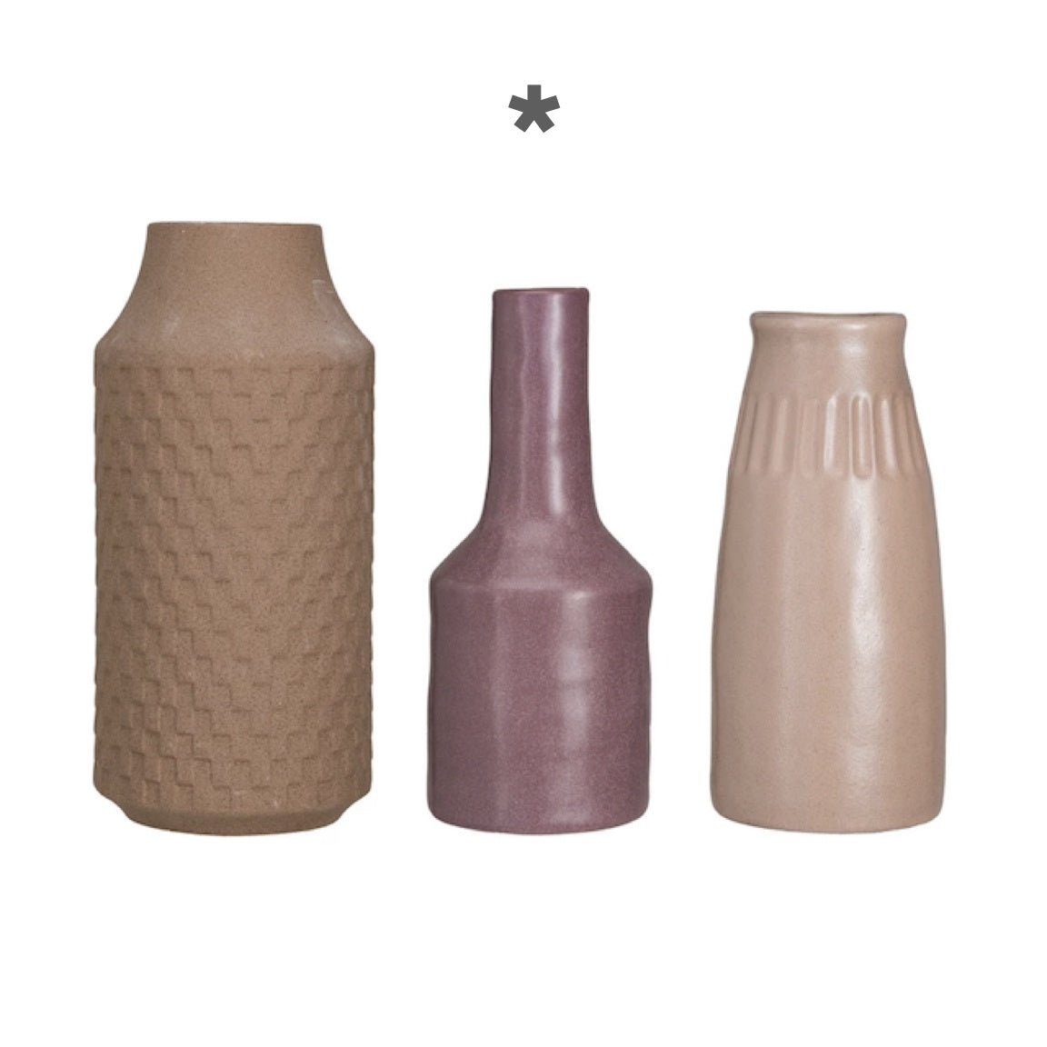 Stoneware Vases in Matte Reactive Glazes