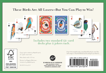 Field Guide to Dumb Birds - Playing Cards - 2 Deck Set