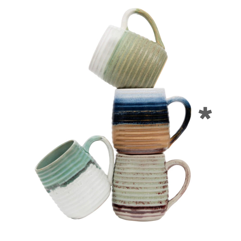 Stoneware Mug with Multi-tone Glazes