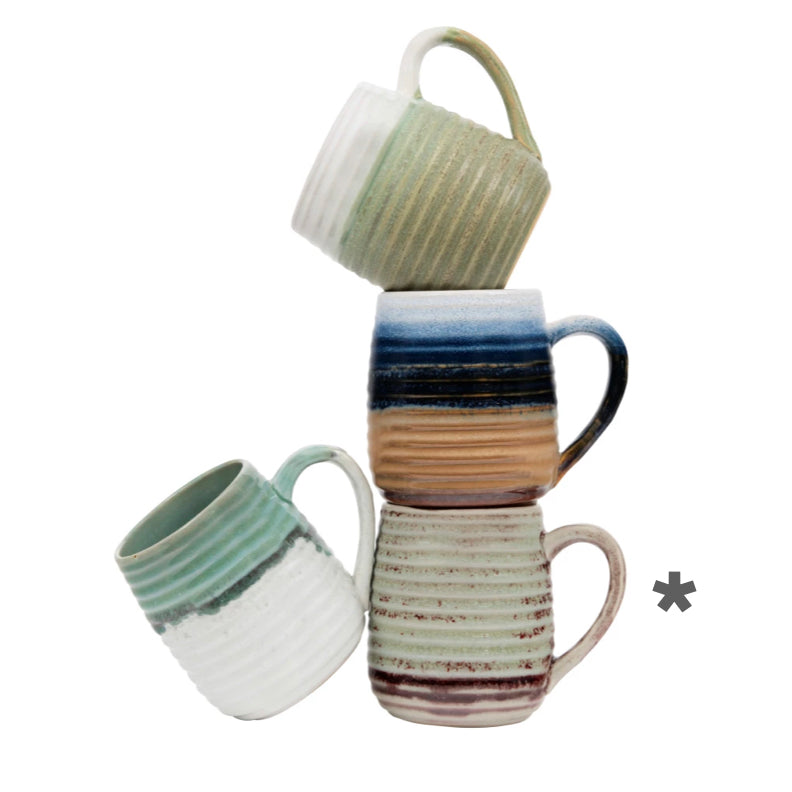 Stoneware Mug with Multi-tone Glazes