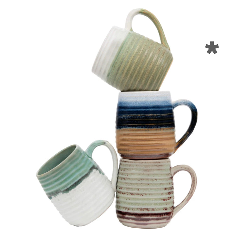 Stoneware Mug with Multi-tone Glazes