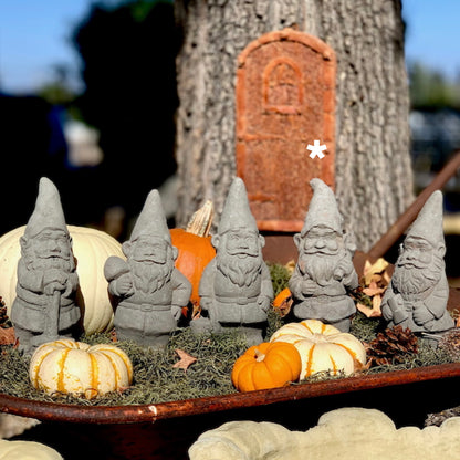 Vintage Garden Helper Gnomes - Classic Gray Finish