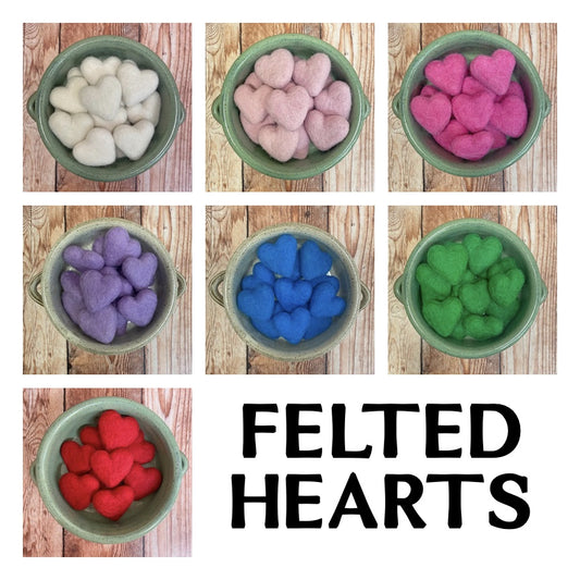 Oakwind Hollow Felted Wool Hearts (Assorted)