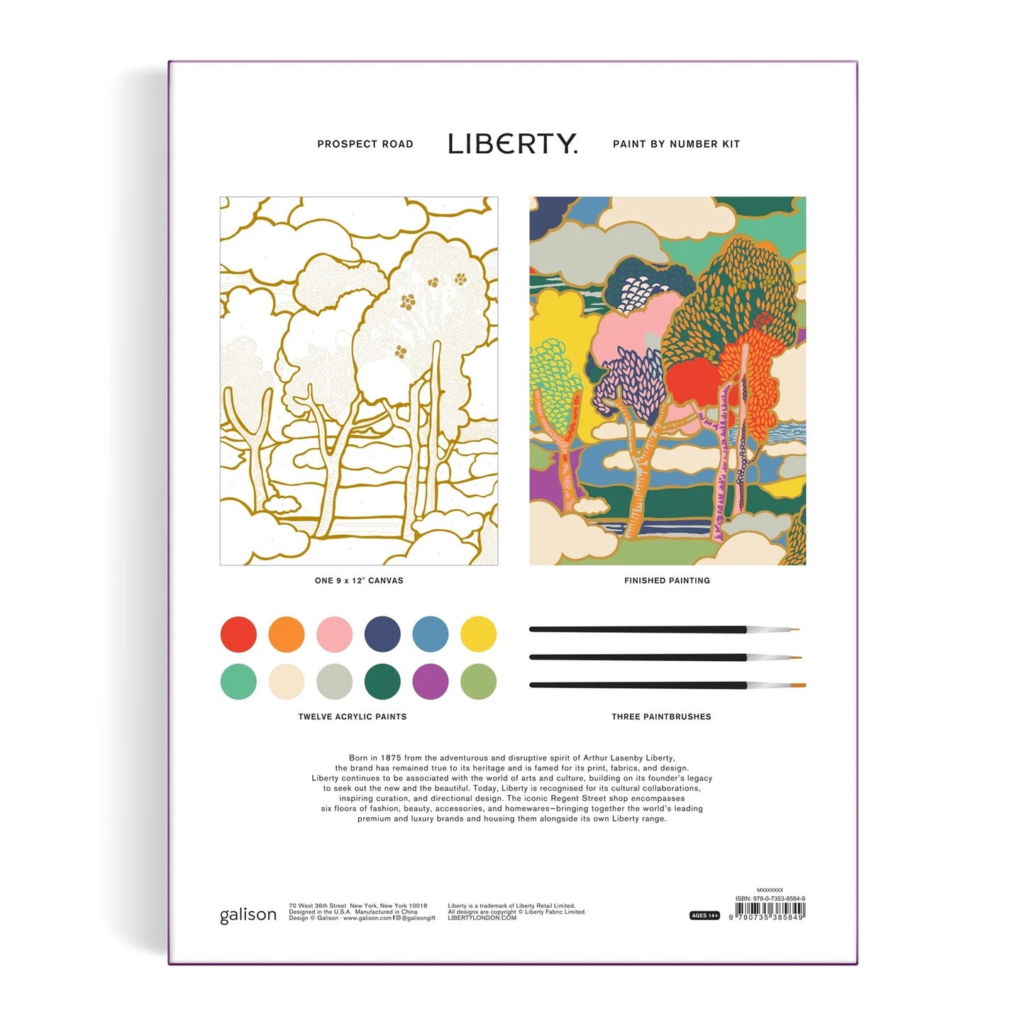 Paint by Number Kit - Liberty Prospect Road - 9x12in