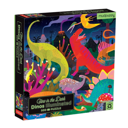 Dinosaurs Illuminated Glow in the Dark Puzzle - 500 Pieces