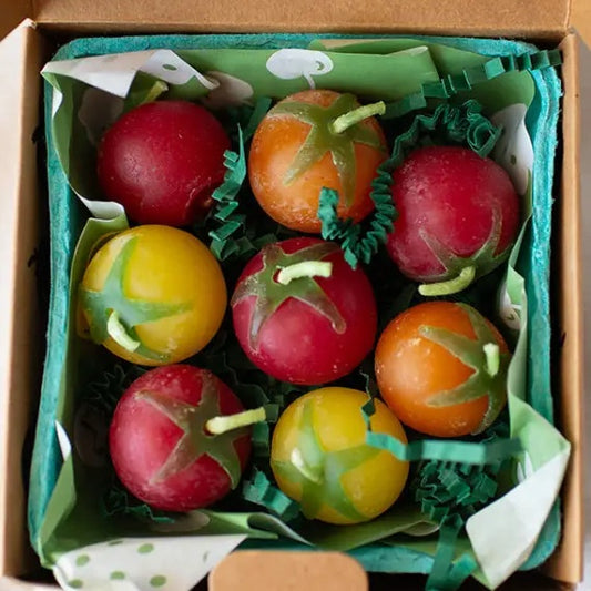Happy Organics Beeswax Birthday Candles - Cherry Tomatoes - 8-Pack