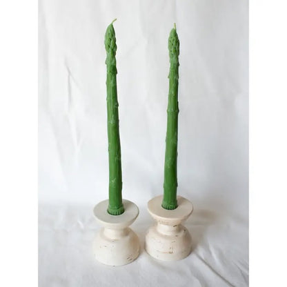 Happy Organics Beeswax Candles - Asparagus Pair