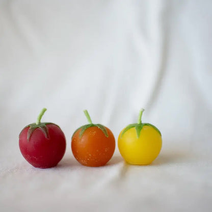Happy Organics Beeswax Birthday Candles - Cherry Tomatoes - 8-Pack