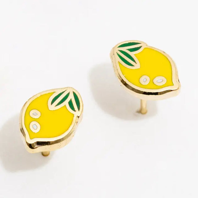 Enamel Stud Earrings - Produce