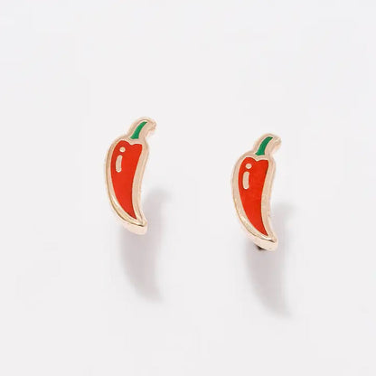 Enamel Stud Earrings - Produce