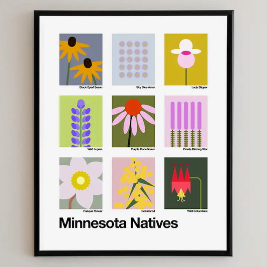 Minimalist Art Prints - Minnesota Plants