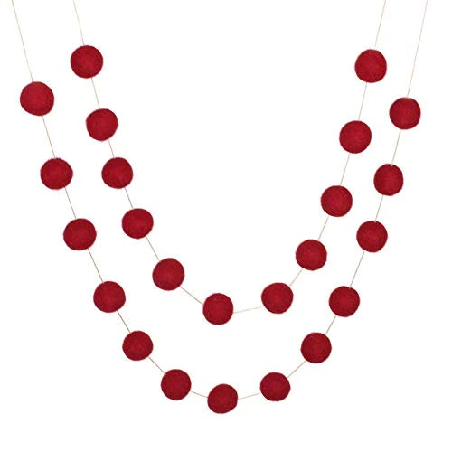 Red Felt Ball Garland