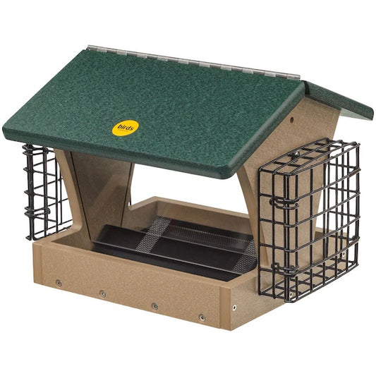 Medium Hopper Bird Feeder with Suet Cages