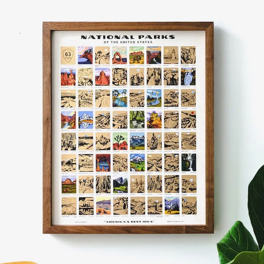 National Parks Scratch-Off Print