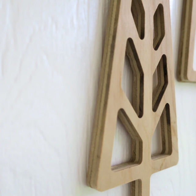 Wooden Scandinavian Wood Trees - Set One