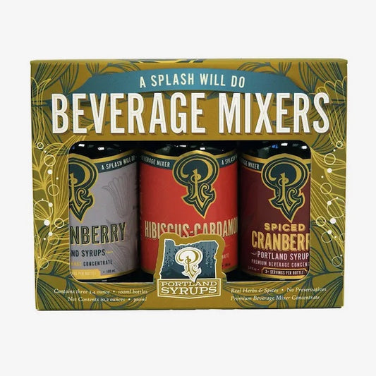 Portland Syrups - Gold Standard Cocktail / Mocktail Drink Mixers - Gift Set of 3