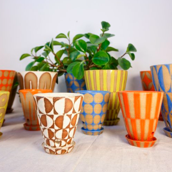 Emma Le Konrad - Patterned Glaze Pots Asst - 4in (Local)