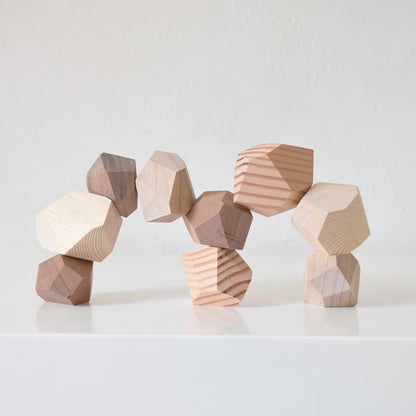 Wooden Balance Stones