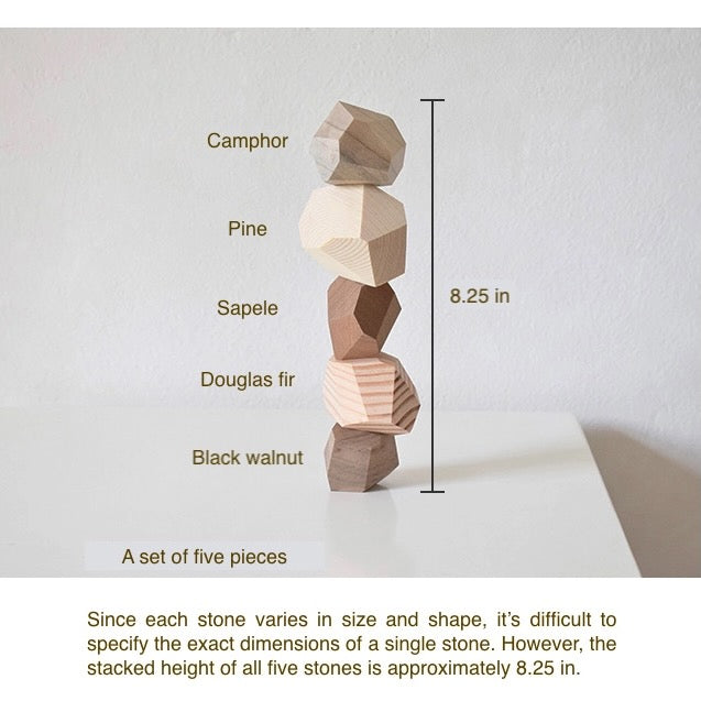 Wooden Balance Stones