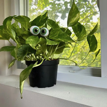 Felted Wool Eyeball Plant Stakes