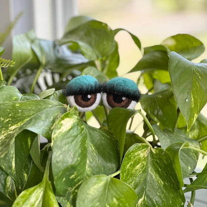 Felted Wool Eyeball Plant Stakes