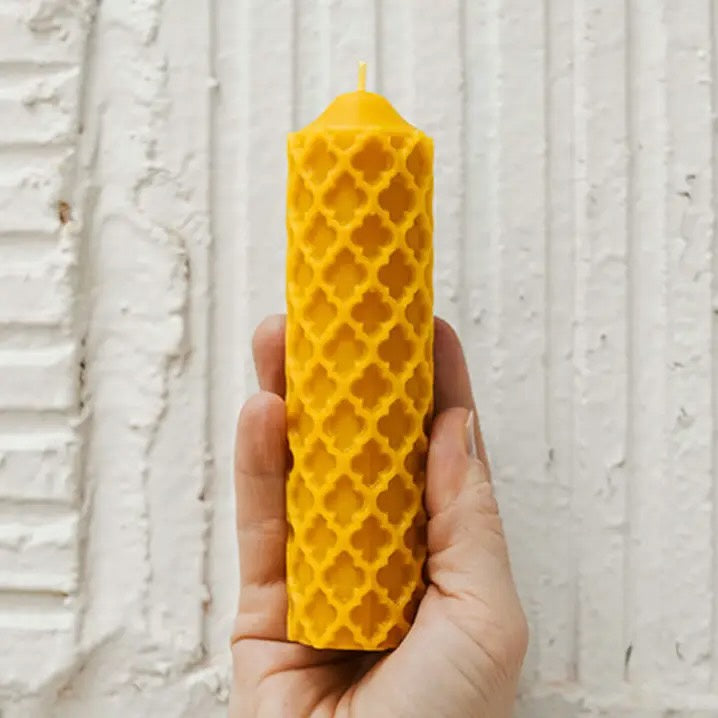 Slow Burn Beeswax Candles - Frankie Lattice