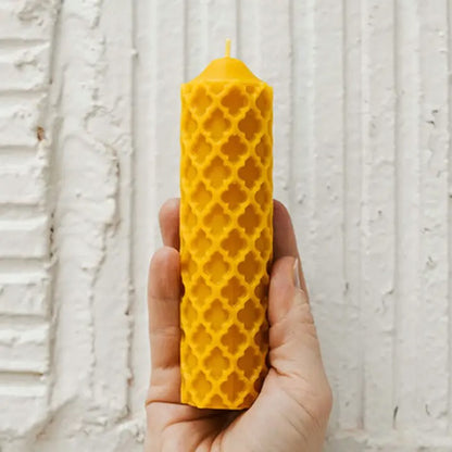 Slow Burn Beeswax Candles - Frankie Lattice