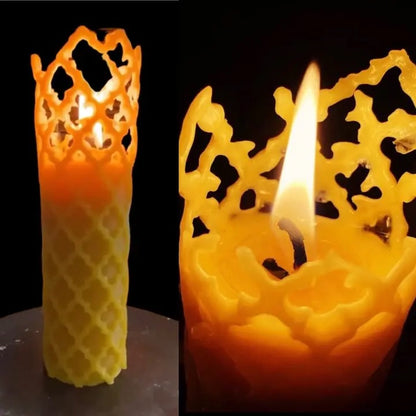 Slow Burn Beeswax Candles - Frankie Lattice
