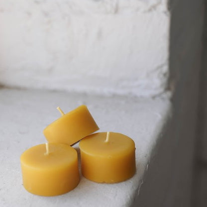 Slow Burn Beeswax Candles - Tea Lights - Pack of 4