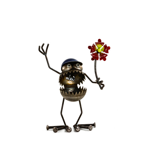 Sugarpost Gnome-be-Gone Bobby with Flower - Medium