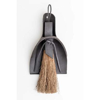 Sunhouse Craft - Nesting Whisk Broom with Leather Dustpan