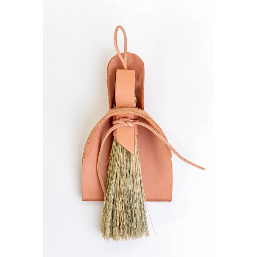 Sunhouse Craft - Nesting Whisk Broom with Leather Dustpan