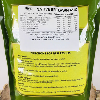 Bee Lawn Mix - Native (includes grass seed) - 1lb (L2L)