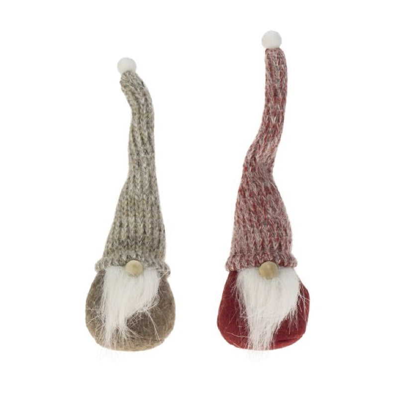 Fabric Santa with Beard and Long Hat